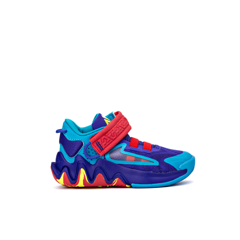 N Giannis Immortality 2 PS 'Lapis' shoes in the colorway Lapis/Laser Blue/University Red/Yellow Strike Kids