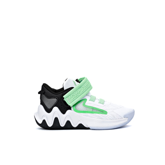 Kid's Nike Giannis Immortality 2 PS shoes in the "White Barely Volt"