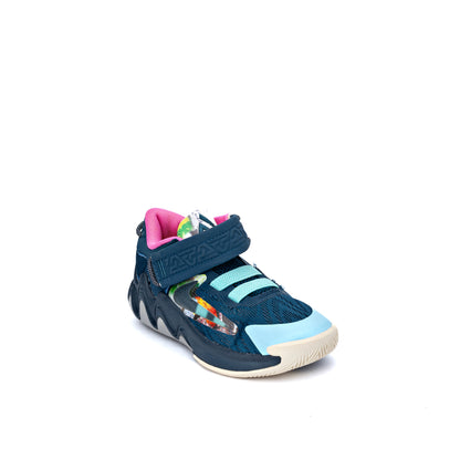 Kid Boys' Nike Giannis Immortality 2 SE PS shoe in the Valerian Blue/Green Glow/Pinksicle/Particle Grey/Light Bone/Blue