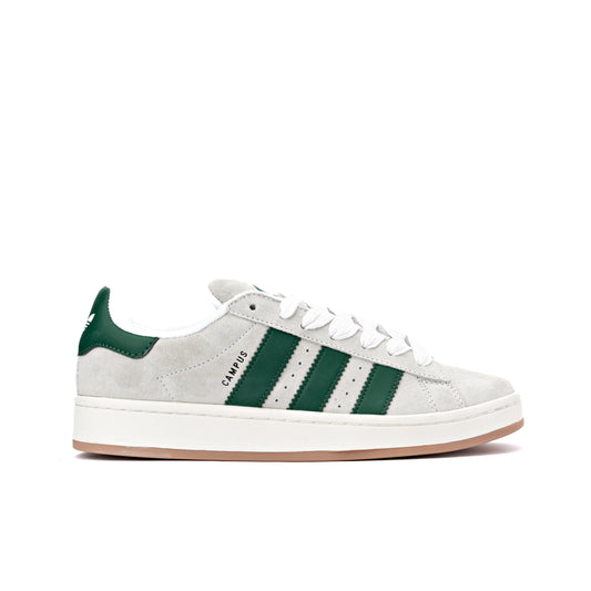 Campus 00s shoe in the "Crystal White/Collegiate Green"