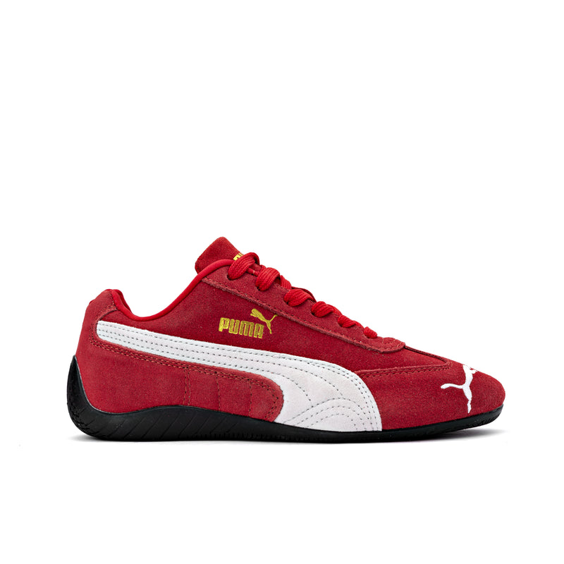 Speedcat OG sneaker in red and white suede