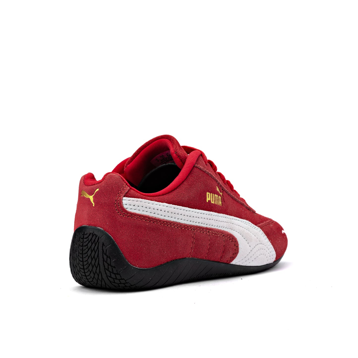 Speedcat OG sneaker in red and white suede