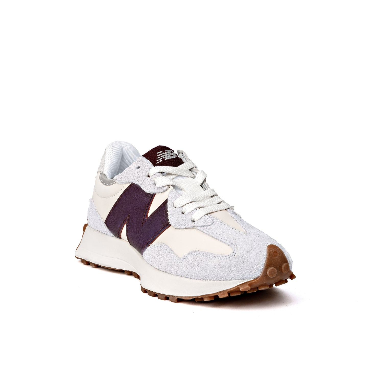 NB 327 sneakers in a white and burgundy