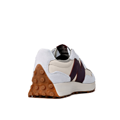 NB 327 sneakers in a white and burgundy