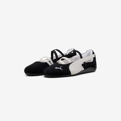 Speedcat Ballet SD sneakers feature a distinct suede construction and a slip-on design with elastic instep straps