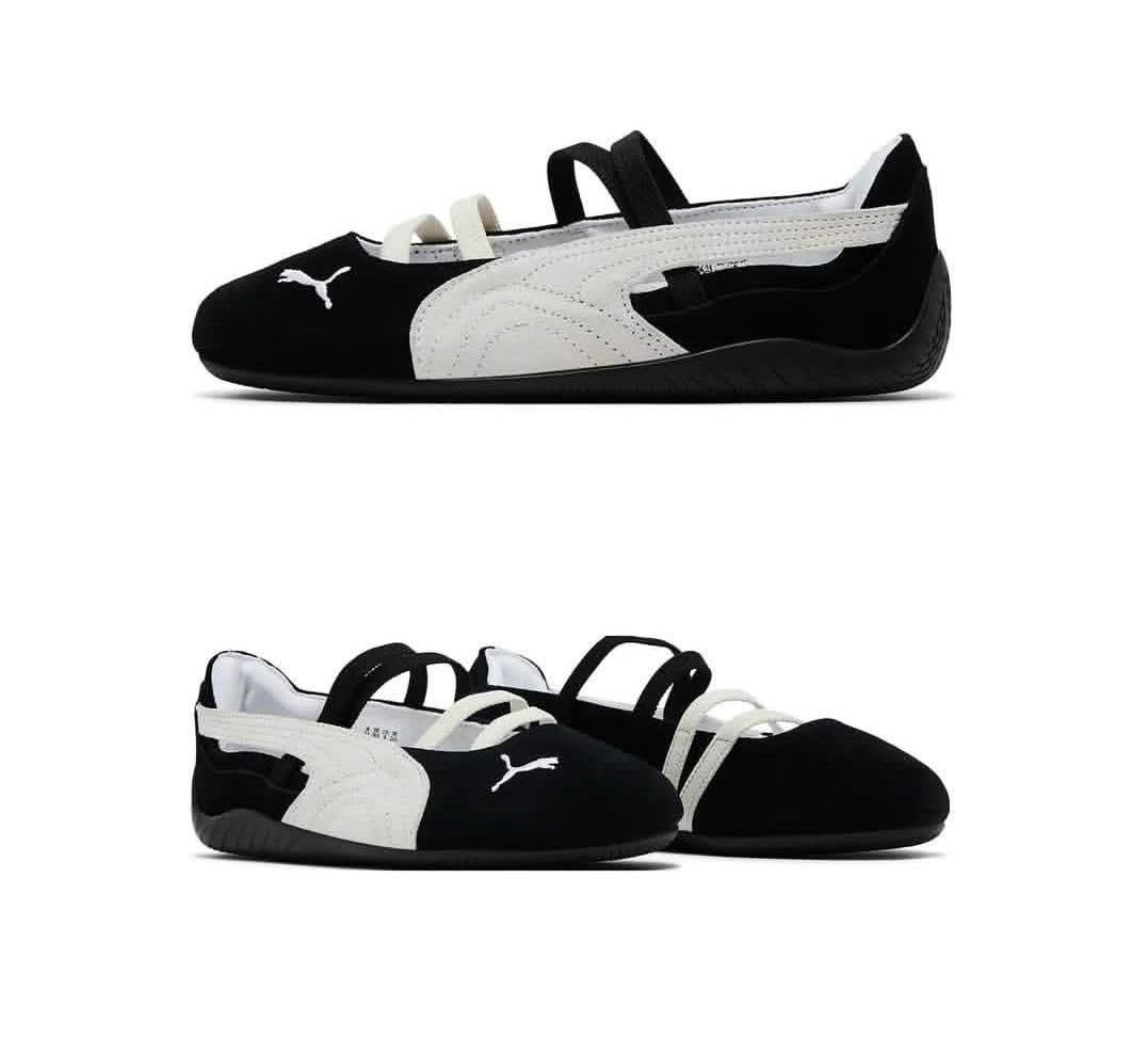 Speedcat Ballet SD sneakers feature a distinct suede construction and a slip-on design with elastic instep straps