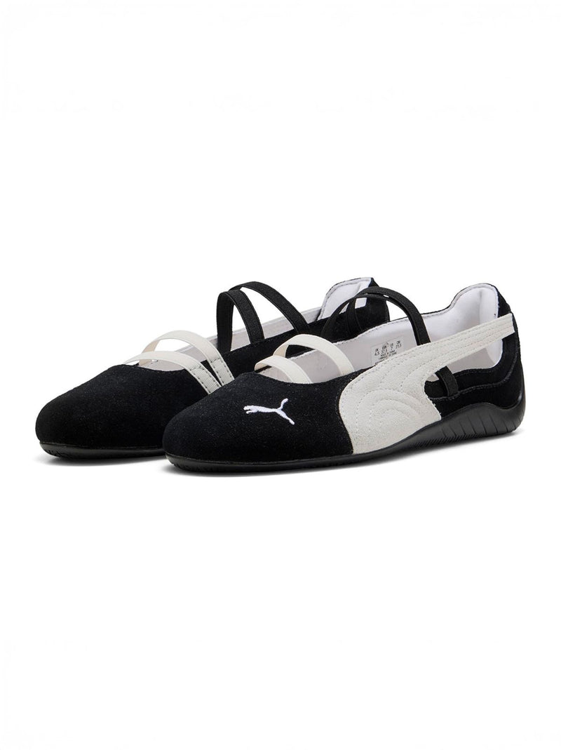 Speedcat Ballet SD sneakers feature a distinct suede construction and a slip-on design with elastic instep straps